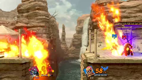 Ganondorf vs Captain Falcon on Gerudo Valley (Super Smash Bros Ultimate)