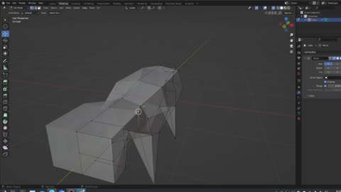 Blender Practice 1 - A Simple LowPoly Dog