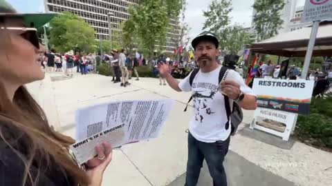 Quick Interview with Mario Presents at Defeat the Mandates Rally Los Angeles