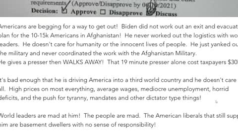 8/18/2021- Biden's evil plot! He doesn't care about Americans or humanity! Dems regret!