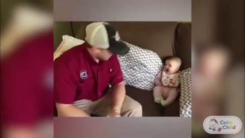 Funny cute baby