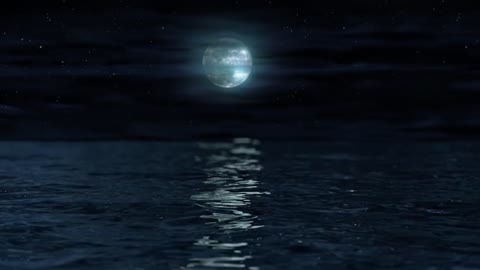 Full Moon Reflection over the sea