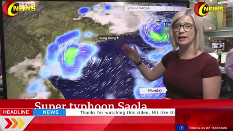 Super typhoon Saola moves closer to mainland China