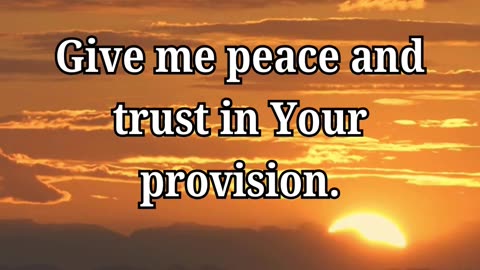 Daily Jesus Prayers for Peace and Provisions