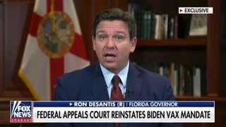 DeSantis says it's important that the OSHA vaccine mandate 'not be allowed to stand'