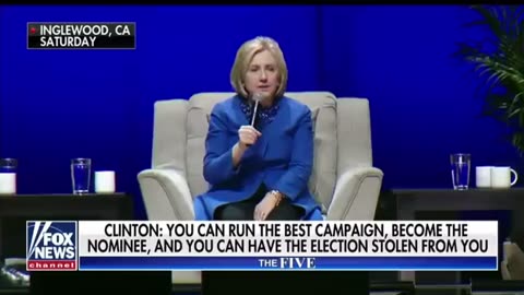 Hillary Clinton says, "You can have an Election Stolen from You".