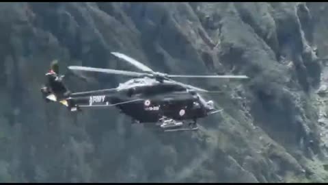 Indian Army Aviation Rudra Gunship In Action