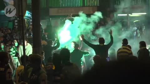 Sporting fans celebrate first Portuguese League title in 19 years | Sporting Lisbon | Liga NOS