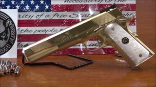 24kt Gold 1911 Pistol Iver Johnson Weapons Education Holsters