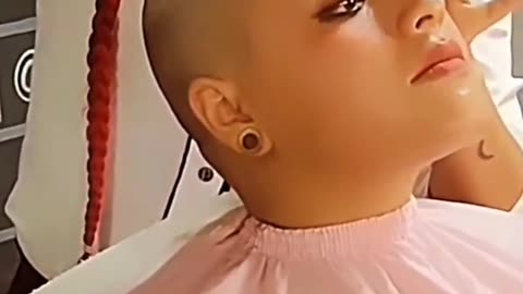 #barber women head shaving by lady barber #shorts #viral #trending