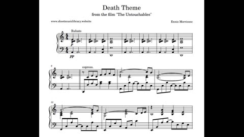 Ennio Morricone - Death Theme from The Untouchables Piano Solo arr.