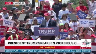 President Trump's rally in Pickens, SC over 50k people show
