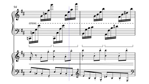 Saint Sans Piano Concerto No.1 1st Mov. Arr. for 2 pianos (partition, sheet music, Noten)