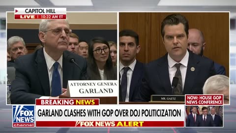 Gaetz grills Garland on Trump cases 'I don't need a history lesson'.
