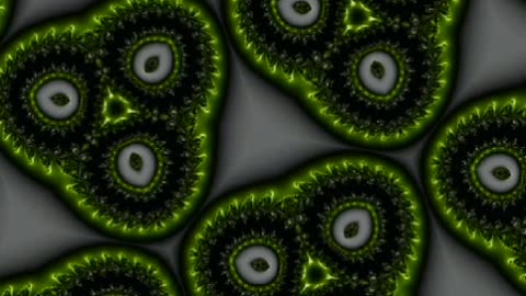 Green Black and Gray Fractal w/Kaleidoscopic Effect 4.9.23.8