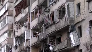 Residential building wrecked after Russian missile