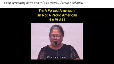 Hawaii - Maui, Lahaina Fire - LOCAL Hawaiian Speaks TRUTH