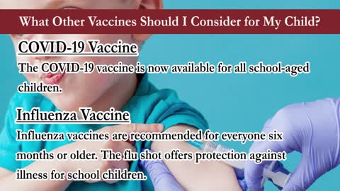Back to School Immunization for Kids
