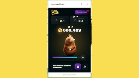 Hamsterchain new mini app telegram bot