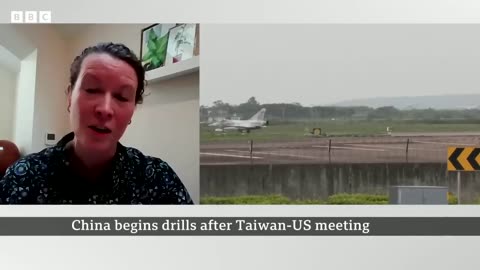 Chinese military rehearse encirclement of Taiwan - BBC News