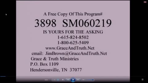 3898 Emails+ (Grace & Truth Ministries - Jim Brown, Bible Teacher - Sunday Morning, June 2, 2019)