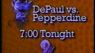 November 28, 1987 - Promo for DePaul vs. Pepperdine in Basketball