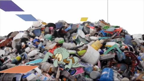 Squidward Is Playing With Tiles On Trash Mountain 🏔️