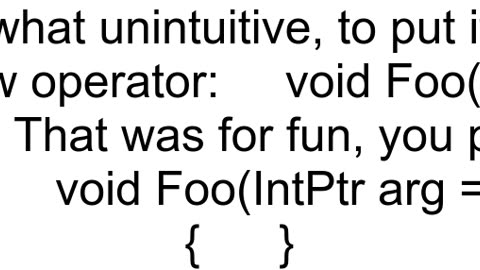 C default parameter value for an IntPtr