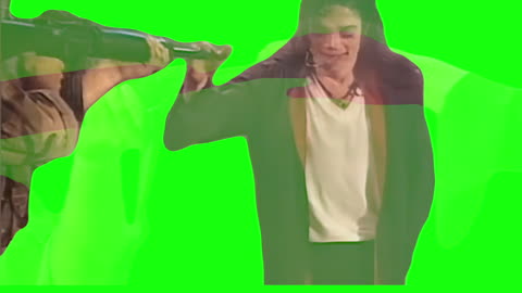 Michael Jackson Lowering a Gun | Green Screen