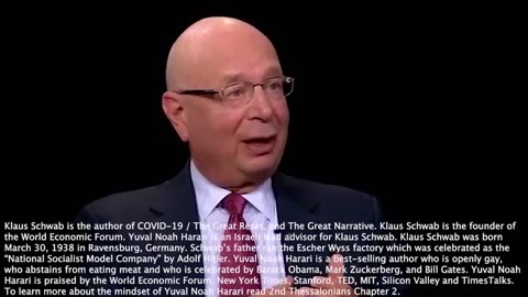 CBDC | Klaus Schwab | "The New Technology Innovation, the Fourth One, Is Changing to a Large Extent Ourselves. If You Look at the Book of Professor Yuval Noah Harari Homo Deus You See Brain Advancement. It's Augmenting Ourselves."