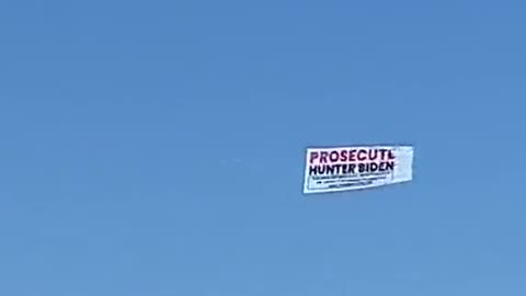 Someone flew a "Prosecute Hunter Biden” flag above Joe Biden’s Delaware beach house this weekend.