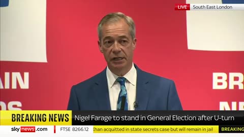 Farage to stand for election in Clacton and takes over leadership of Reform UK _ Vote 2024 Sky News