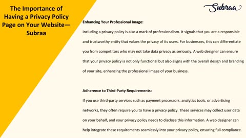 The Importance of Having a Privacy Policy Page on Your Website — Subraa