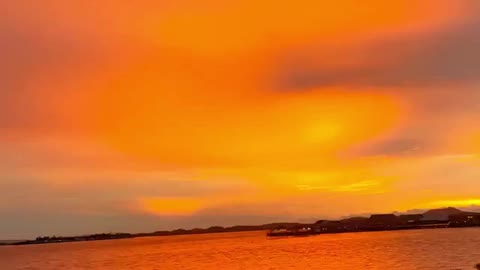 Nice sunset in batam islands