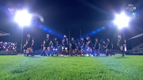The All Blacks XV perform the haka for the first time