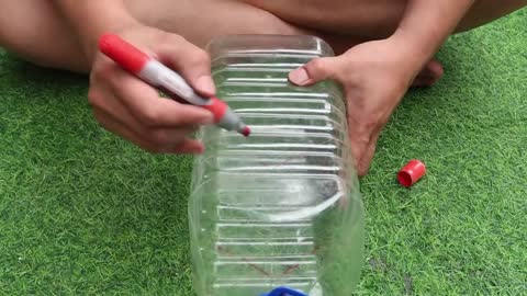 Ideas for recycling plastic bottles into a wonderful home garden