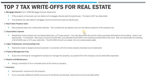 Top 7 Tax Deductions for Real Estate Rentals