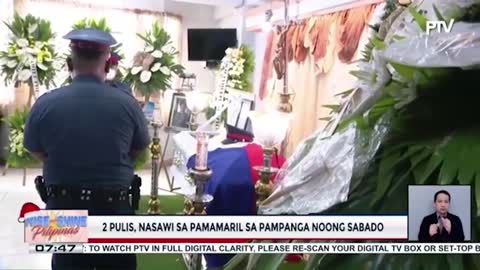 Mga pulis na nasawi sa pamamaril sa Pampanga, binigyang-pagkilala ng PNP