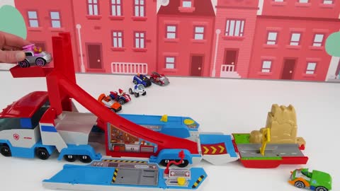 Toy Learning Video for Kids - Paw Patrol True Metal Vehicles Biggest Race!