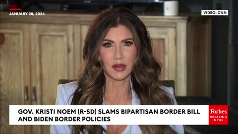 'Terrible Bill': Kristi Noem Slams Bipartisan Border Deal, Blames Biden For Ongoing Migrant Surge