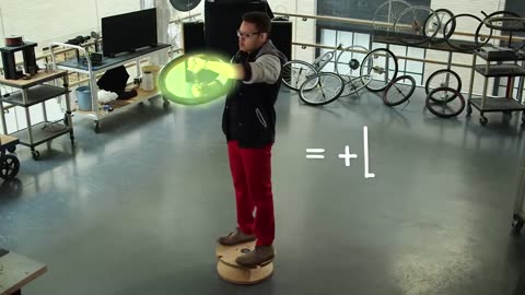 "MIT Physics: Spinning Bike Wheel and Conservation of Angular Momentum"