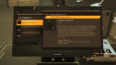 Deus Ex Human Revolution - FEMA Camp wks3021 Computer Password