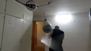 Heavy water bag boxing
