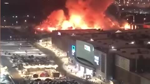 Russia says they suspect 'arson' in massive Moscow mall fire.