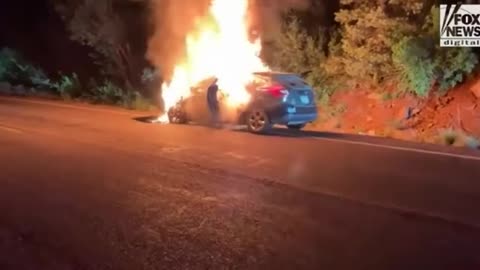 HUGE: Brave Man Saves Toddlers From Burning Car