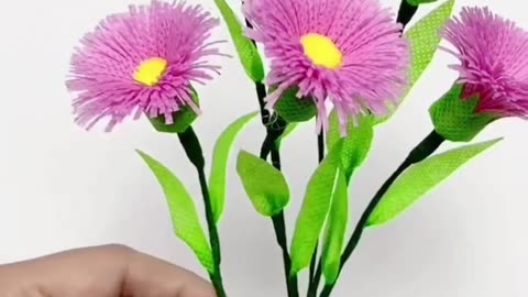 How to make different different colour flower in shoping bags