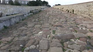 Walking on the Roman Bridge - Roman Empire remains