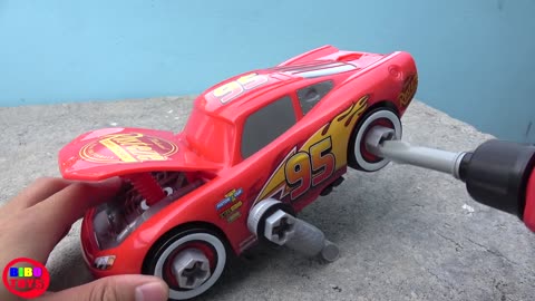 Disney Cars 3 Race Ready Lightning McQueen Tool Set Custom Car Toys