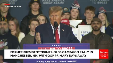 Trump Claims 'Nikki Haley Opposes My Border Wall' At New Hampshire Campaign Rally