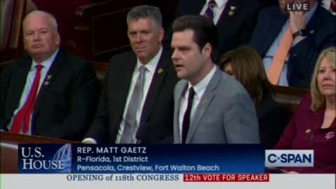 Matt Gates Tells McCarthey Won't Ever Win Speaker of the House!